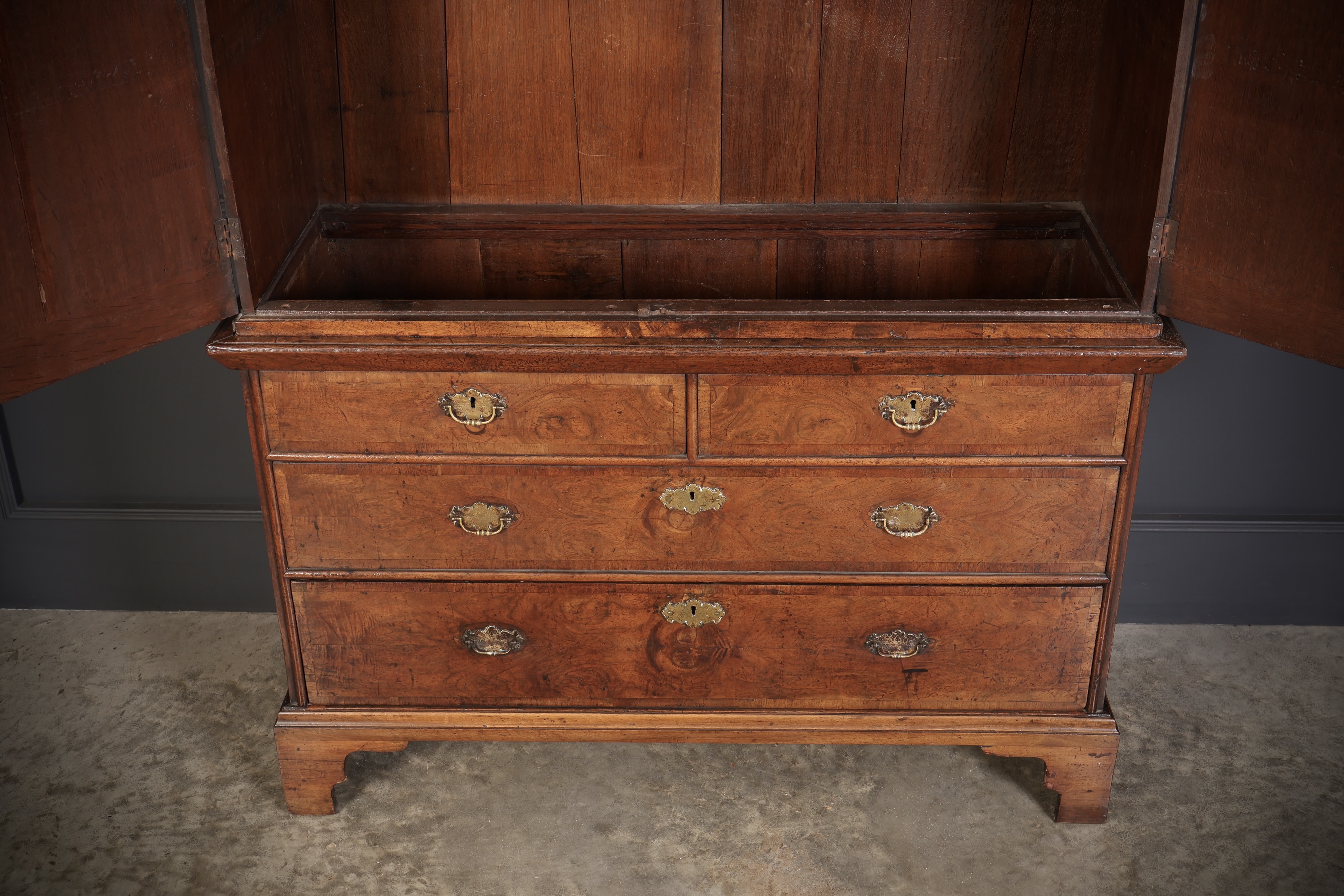 Queen Anne Walnut Hall Cupboard cupboard Antique Cabinets 7